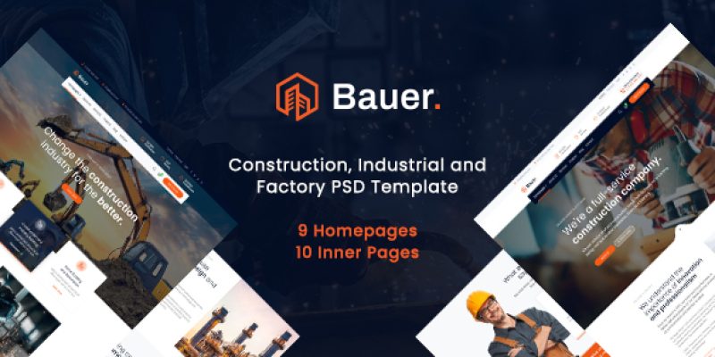 Bauer – Construction PSD Template