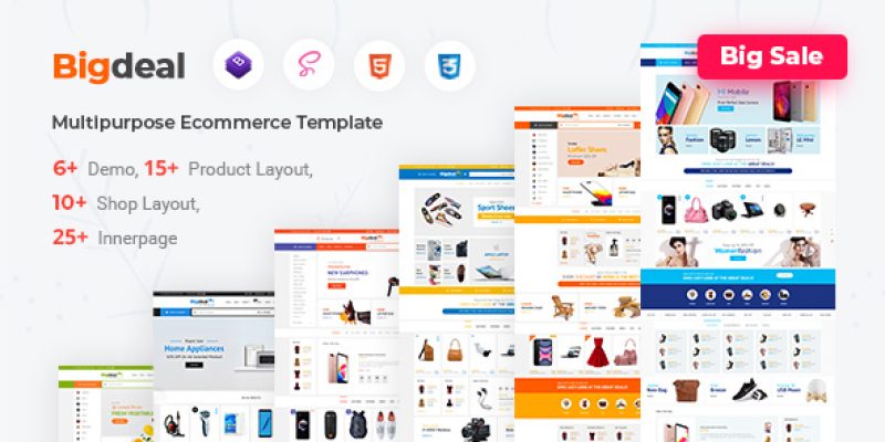 Bigdeal – eCommerce HTML Template