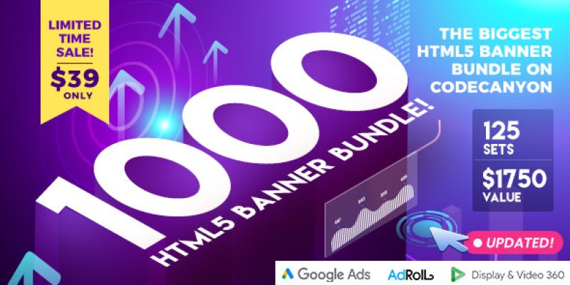 Biggest HTML5 Banner  Bundle in CodeCanyon – 1000 Banners – 2019 Update