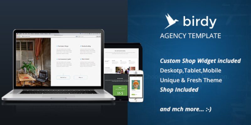 Birdy Agency Template & Shop – Free Shop Widget
