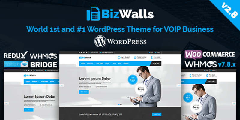 BizWalls | Responsive VOIP & Virtual Phone Business WordPress Theme