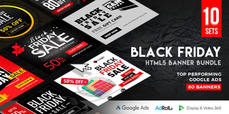 Black Friday HTML5 Banner Bundle- 80 Banners