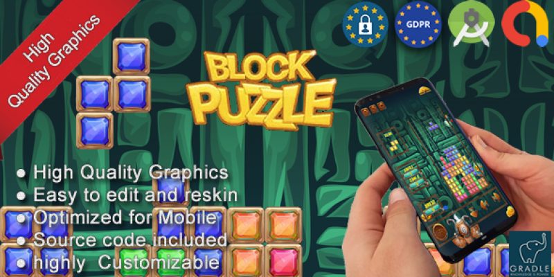 Block Puzzle (Admob + GDPR + Android Studio)