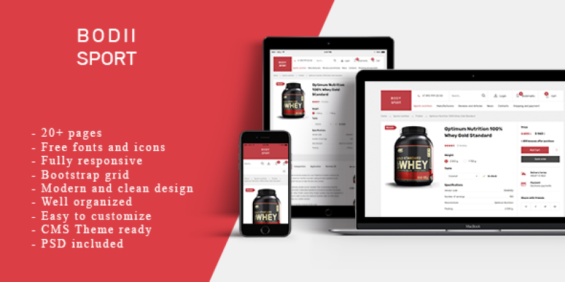 BodiiSport – E-commerce HTML Template