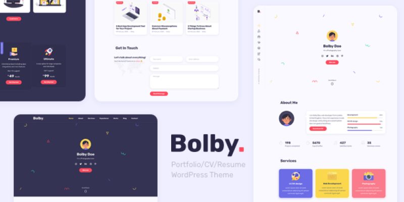 Bolby – Portfolio/CV/Resume WordPress Theme