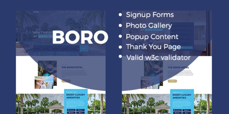 Boro – One Page HTML Responsive Template