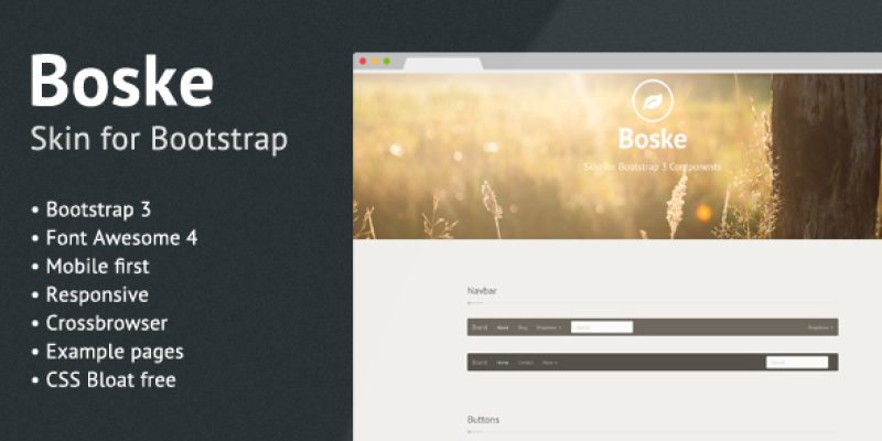 Boske – Skin for Bootstrap 3