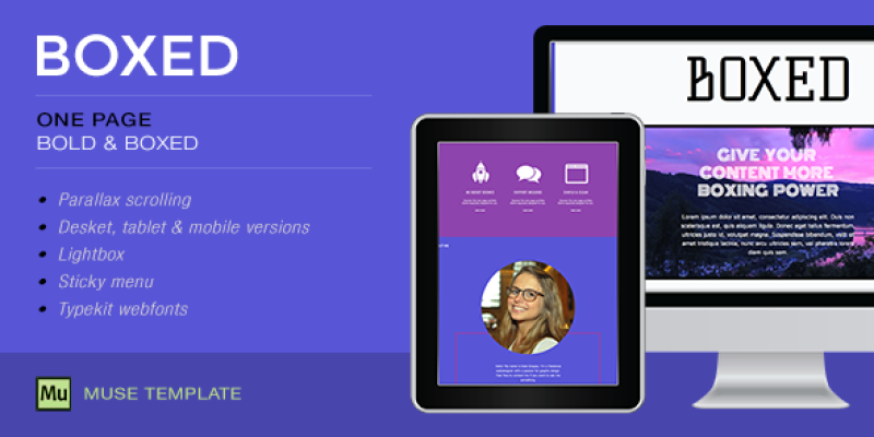 Boxed – One Page Muse Template