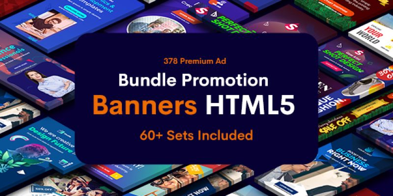 Bundle Promotion Banners HTML5 GWD & PSD – 60 Sets