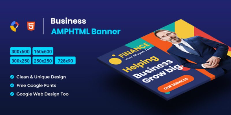 Business AMPHTML Banners Ads Template