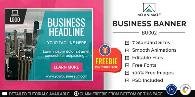 Business Banner – HTML5 Ad Template (BU002)