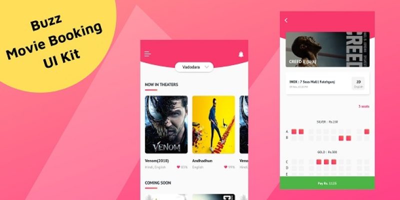 Buzz – Android Studio Movie Booking UI Kit