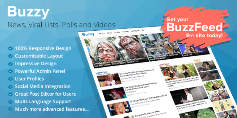 Buzzy – News, Viral Lists, Polls and Videos