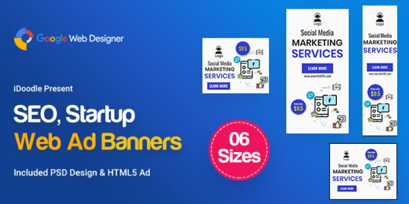 C05 – SEO, Startup Agency Banners GWD & PSD