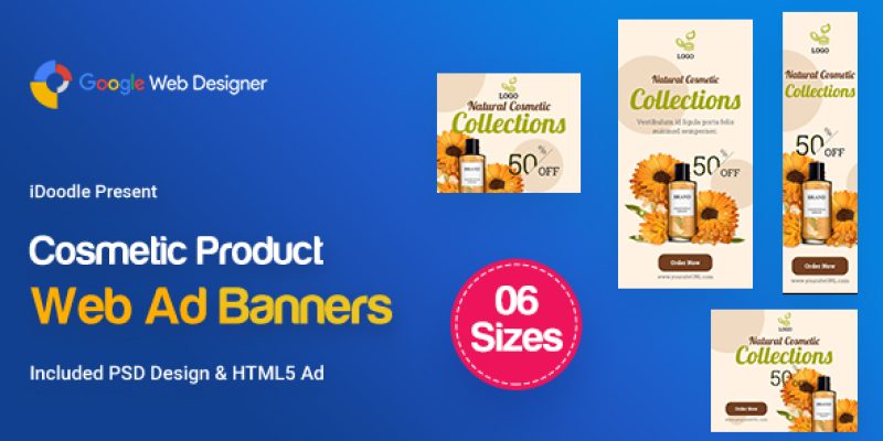 C18 – Cosmetic Banners HTML5 – GWD & PSD