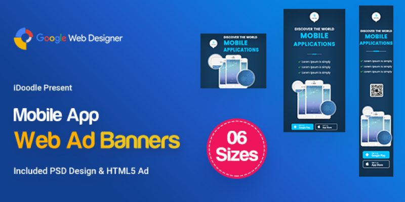 C21 – Mobile App Banners HTML5 Ad – GWD & PSD