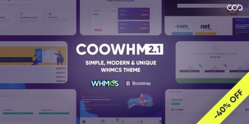 COOWHM – Multipurpose WHMCS Template