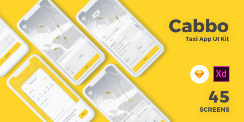 Cabbo – Taxi UI Kit Mobile App