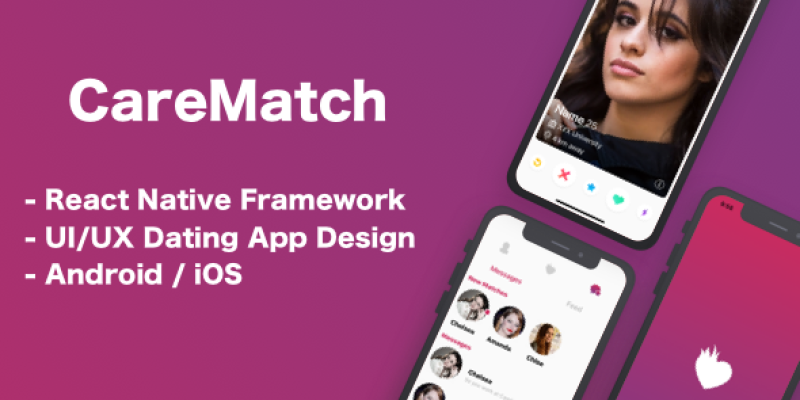CareMatch – Dating Template ( Mobile Application – React Native )