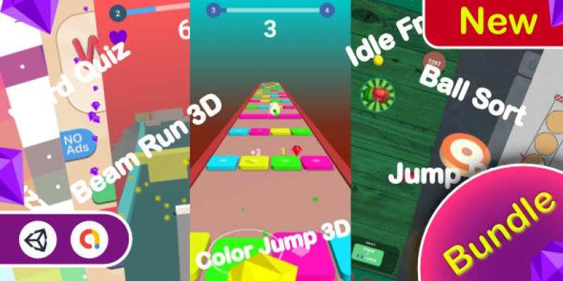 Casual Bundle Games – 7 Games(Unity Complete+Admob+Android+iOS)