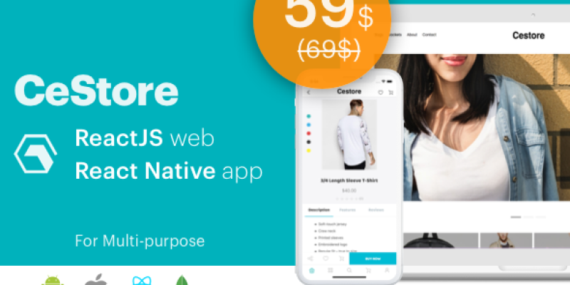 CeStore – ReactJS web app & React Native mobile app for e-commerce