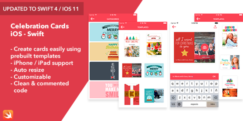 Celebration Cards – iOS Swift App