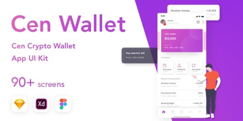 Cen – Bank and Wallet Mobile UI Kit for Finance