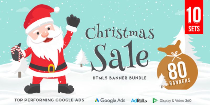 Christmas HTML5 Banner Bundle – 80 Banners