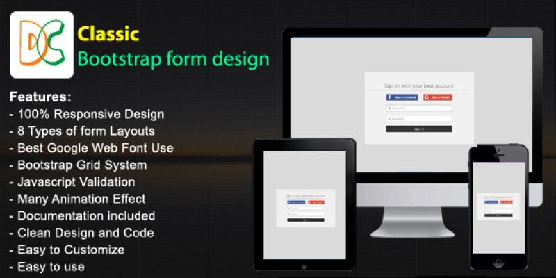 Classic – Responsive Bootstrap Form