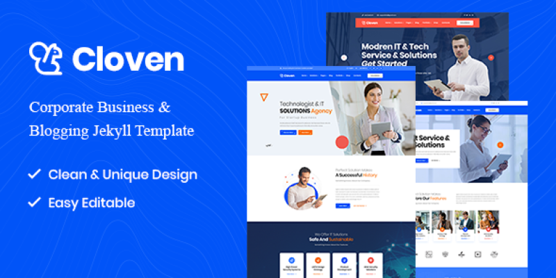 Cloven – Corporate Business & Blogging Jekyll Template