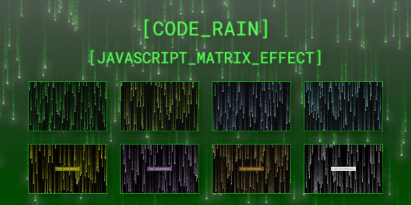 Code Rain – JavaScript Matrix Effect