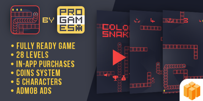 Color Snake – Buildbox – IOs game – easy to reskine + AdMob