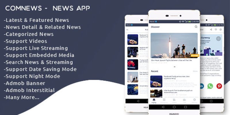 ComNews –  Android News App with Admin Panel