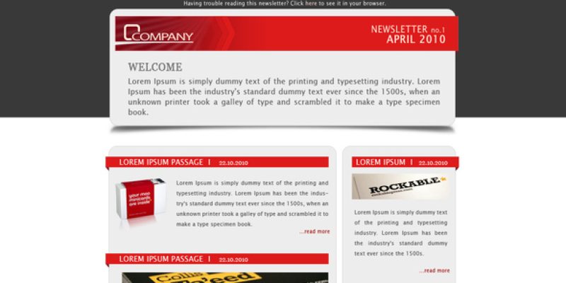 Company Newsletter – Email Template