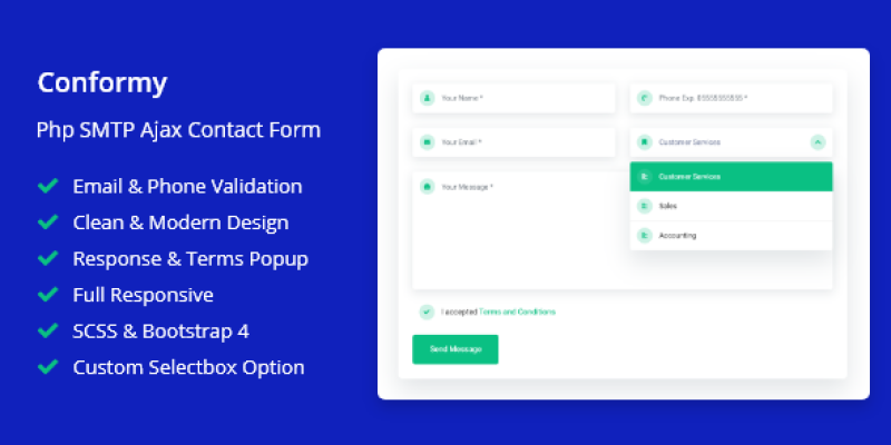 Conformy – PHP Ajax Modern Contact Form