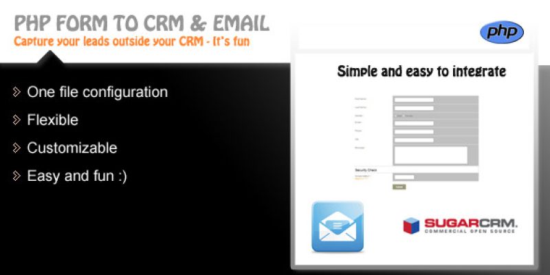 Contact Form to Email and CRM  – PHP