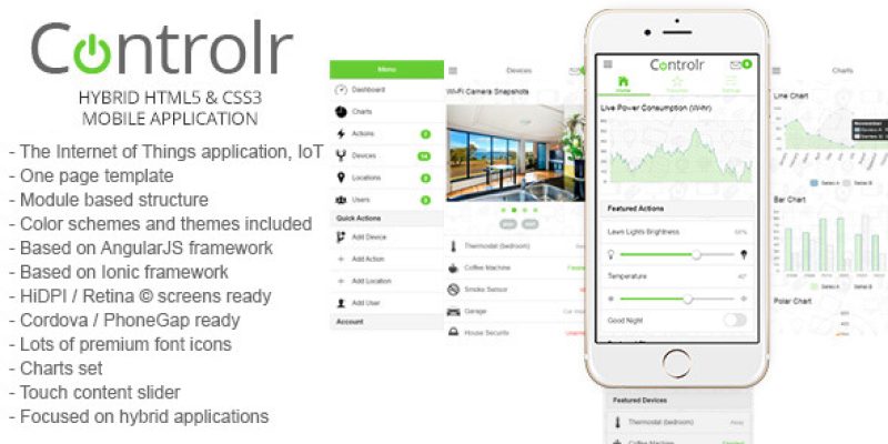 Controlr – Smart House Hybrid Application Template