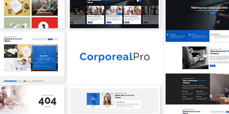 CorporealPro – Business / Corporate / Creative / Agency / Personal / Technology HTML Template