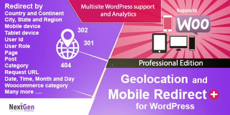 Country and Mobile Redirect for WordPress – Professional Edition