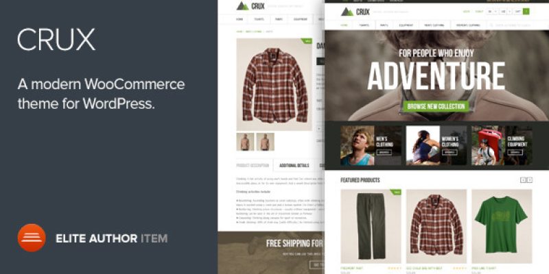 Crux – A modern and lightweight WooCommerce theme