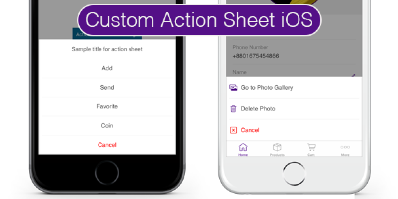 Custom Action Sheet iOS