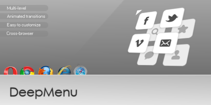 DeepMenu – multi level navigation menu