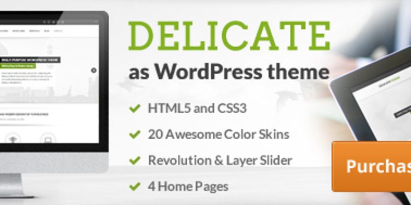 Delicate – Multipurpose Responsive HTML5 Template