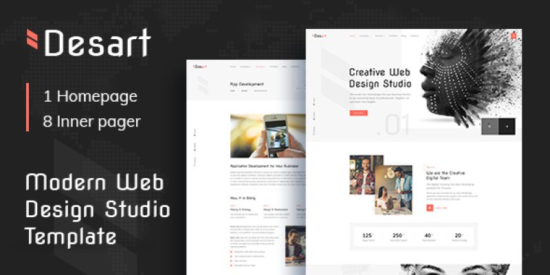 Desart – Creative Web Design Studio PSD Template