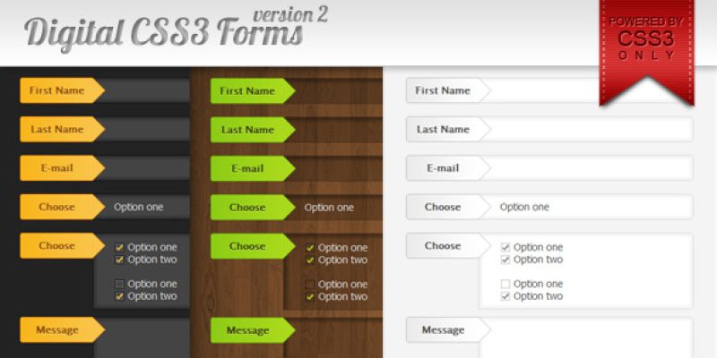 Digital CSS3 forms