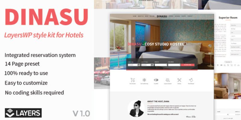Dinasu – LayersWP Style Kit for Hotels