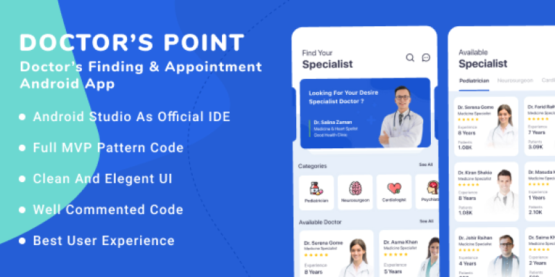 Doctor’s Point – Android Doctor’s Finding and Appointment Template