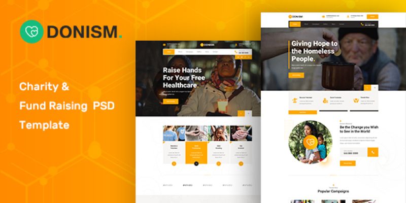 Donism – Nonprofit Charity PSD Template