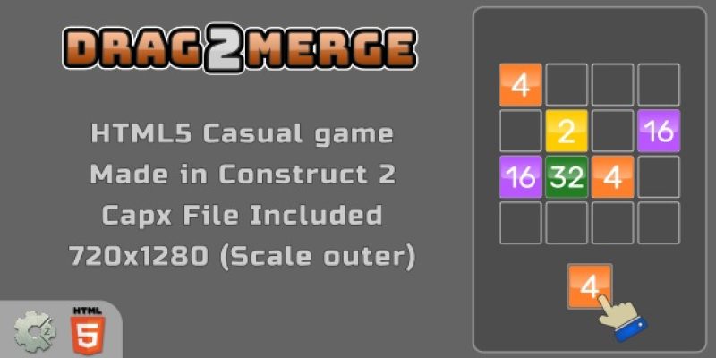 Drag2Merge – HTML5 Casual Game