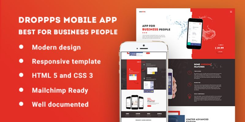 Droppps – Mobile App Theme